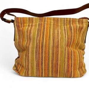 Relic by Fossil Multicolored Woven Striped Boho Shoulder Bag Purse